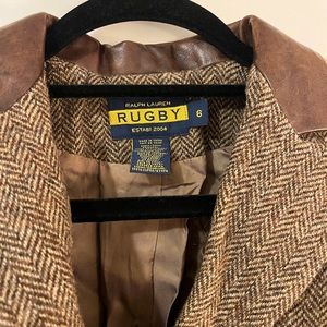 COPY - Ralph Lauren Rugby Wool riding jacket with leather lapels